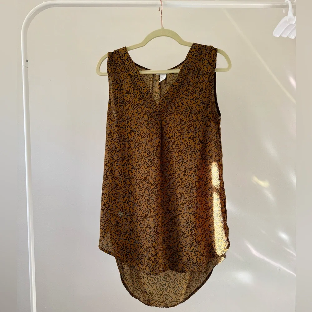 Sleeveless Animal Print Blouse – Size 8 (EUR 38) - Picture 1 of 3